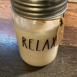 Rae Dunn Relax Mason Jar Candle